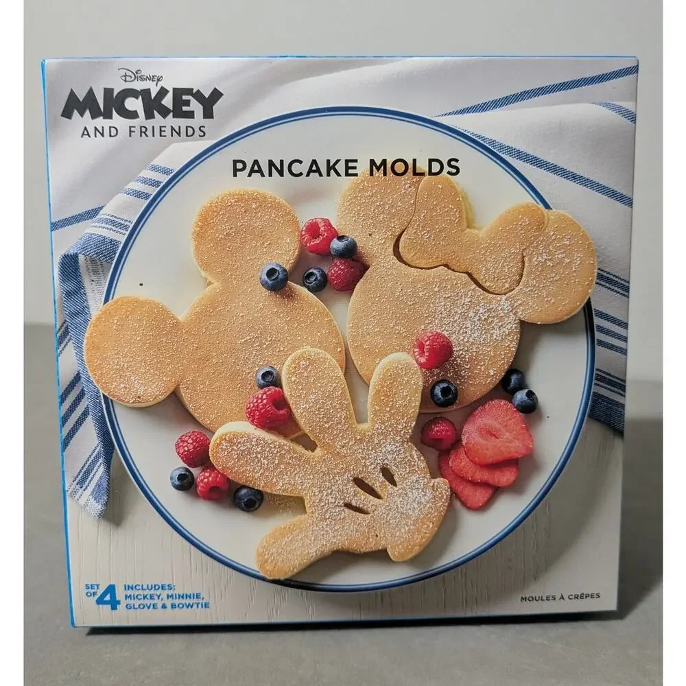 Williams Sonoma Disney Mickey & Friends Silicone Pancake Molds Set of 4 Open Box